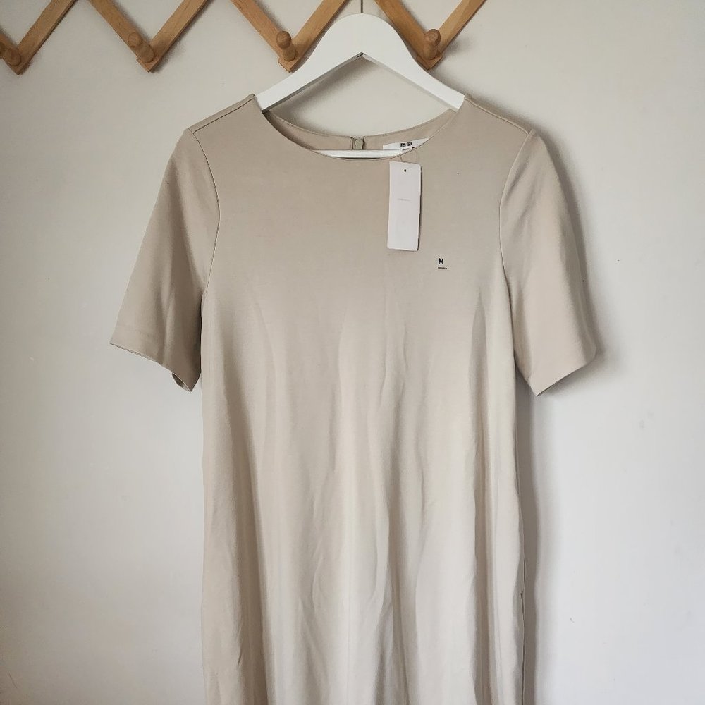 Uniqlo Basic Cream Mini Dress